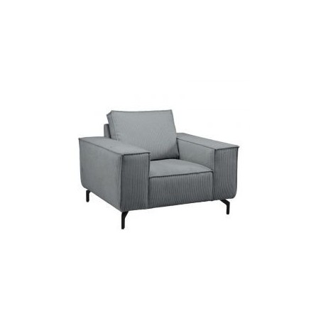Fauteuil en velours côtelé gris PUEBLO Casita