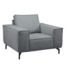 Fauteuil en velours côtelé gris PUEBLO Casita