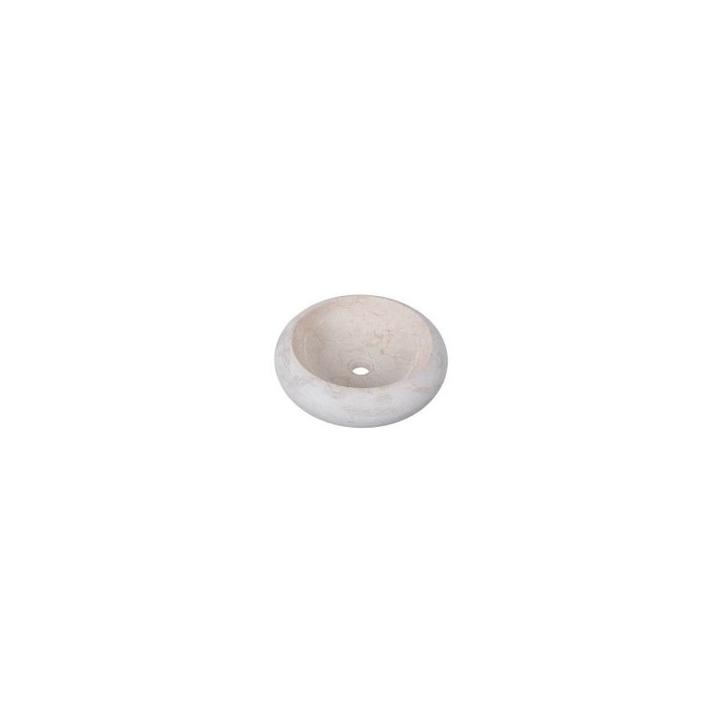 Vasque ronde à poser en marbre crème Ø40cm DN-G CREAM
