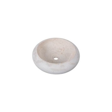 Vasque ronde à poser en marbre crème Ø40cm DN-G CREAM