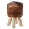 Pouf peau naturelle 4 pieds Casita FARMPOUFN1