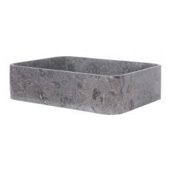 Vasque à poser rectangulaire en marbre gris 50cm RKUT-P GREY
