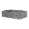 Vasque à poser rectangulaire en marbre gris 50cm RKUT-P GREY