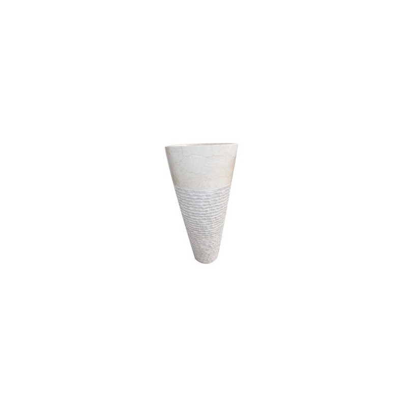 Vasque totem en marbre crème Ø40cm PA22-M CREAM