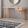 Bureau chêne massif avec rangement 120cm JONAS