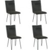 Lot de 4 chaises scandinave tissu gris Casita CHA 210GRIFON