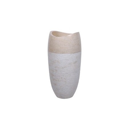 Vasque totem arrondie en marbre crème  Ø40cm PGT-G CREAM