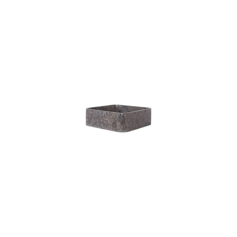 Vasque à poser carrée en marbre gris 40cm SKUT-P GREY