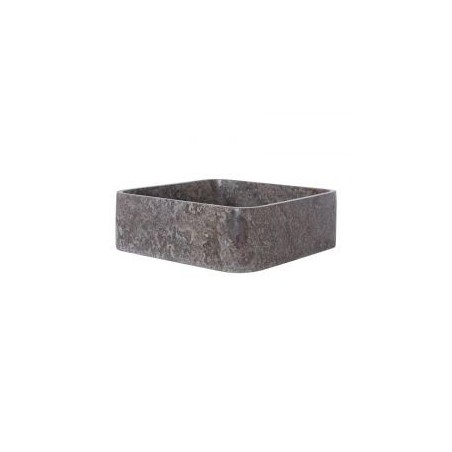 Vasque à poser carrée en marbre gris 40cm SKUT-P GREY