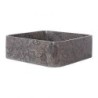 Vasque à poser carrée en marbre gris 40cm SKUT-P GREY