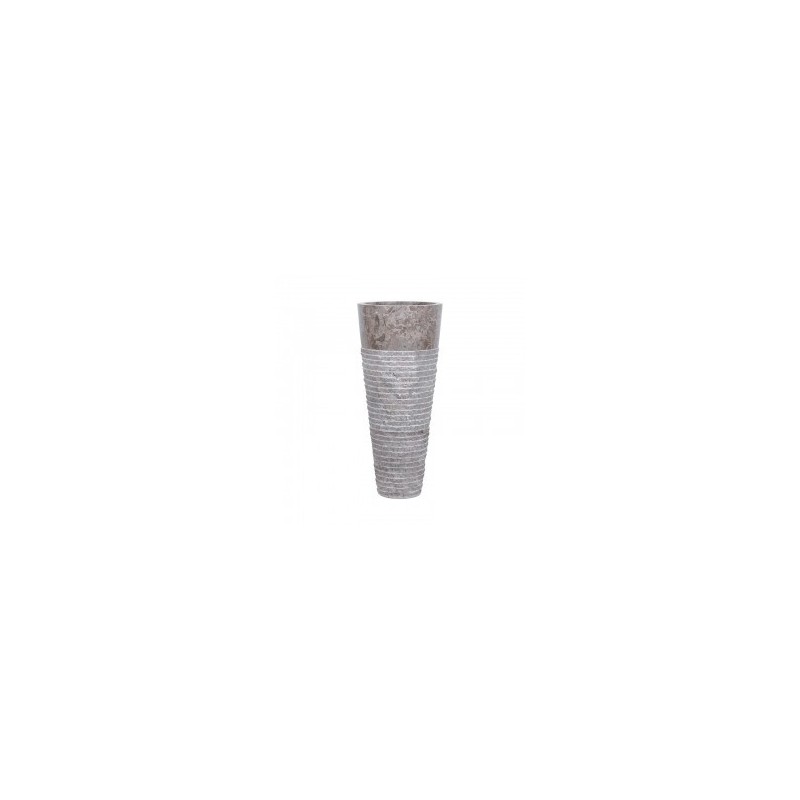 Vasque totem en marbre gris Ø40cm PA22-M GREY