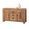 Buffet chêne massif 2 portes et 3 tiroirs 150cm Lodge Casita