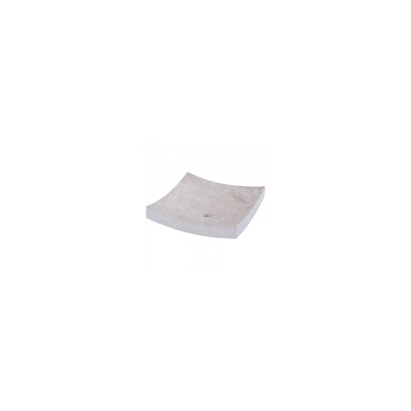 Vasque à poser carrée en marbre crème 40cm SZB-D CREAM