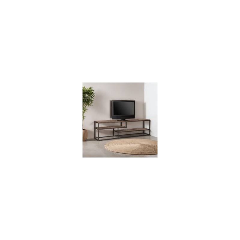 Meuble TV bois recyclé et métal dbodhi TUAREG 175cm