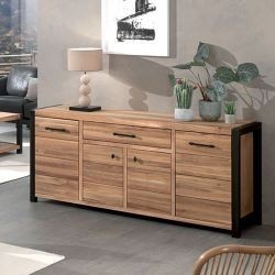 Enfilade chêne et métal 185cm Catane Casita