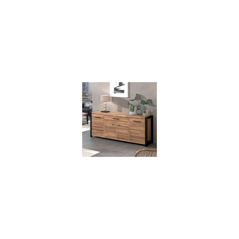Enfilade chêne et métal 185cm Catane Casita