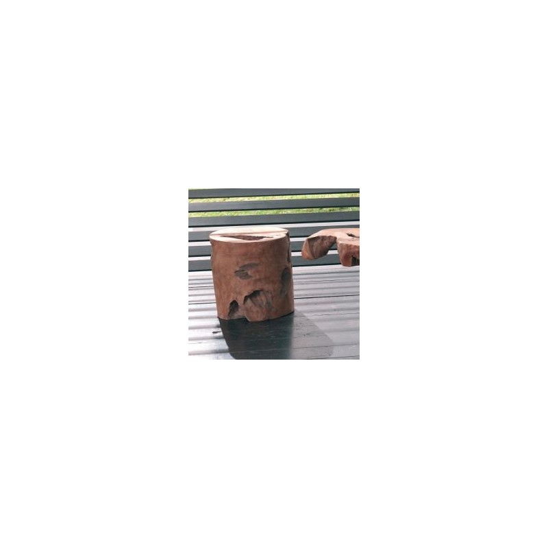 Tabouret rond racine de teck 40cm Farmer Casita FARTABOU20R