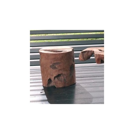 Tabouret rond racine de teck 40cm Farmer Casita FARTABOU20R