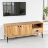 Meuble télé bois clair industriel SERENA 145cm