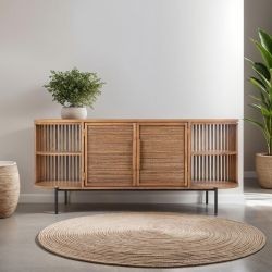 Buffet arrondi en teck recyclé 160cm d-bodhi COCO 2 portes