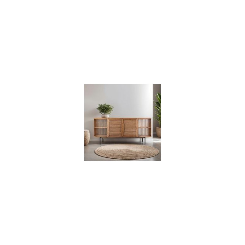 Buffet arrondi en teck recyclé 160cm d-bodhi COCO 2 portes