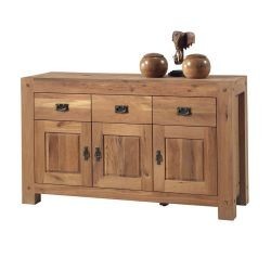 Buffet 3 portes chêne massif 150cm Lodge Casita