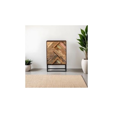 Commode bois et métal 55cm RITA Kayu Intérieur