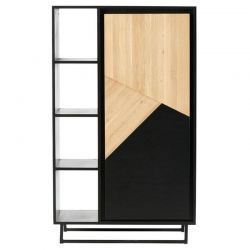 Armoire avec étagère en chêne et pin 90cm Casita TRAARM 1ETA