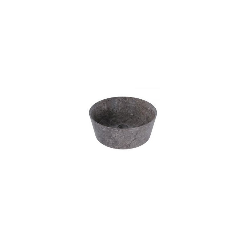 Vasque ronde à poser en marbre gris bord fin Ø40cm LYT-P GREY