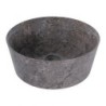 Vasque ronde à poser en marbre gris bord fin Ø40cm LYT-P GREY