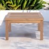 Table d'appoint extérieur en teck massif carrée 70cm