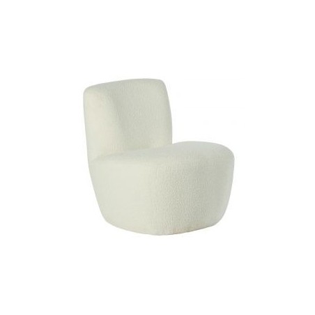 Fauteuil design tissu bouclé blanc GUS Casita FAUGUSBLA 21