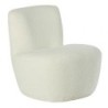 Fauteuil design tissu bouclé blanc GUS Casita FAUGUSBLA 21