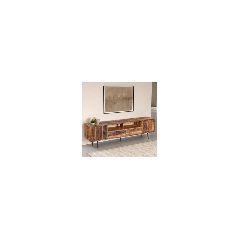 Meuble télé en bois recyclé industriel MELISSA 205cm