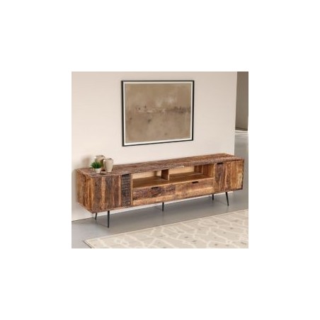 Meuble télé en bois recyclé industriel MELISSA 205cm