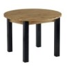 Table ronde extensible en pin et pieds métal 110cm Lugano