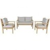 Salon de jardin en teck GARDEN 4 places