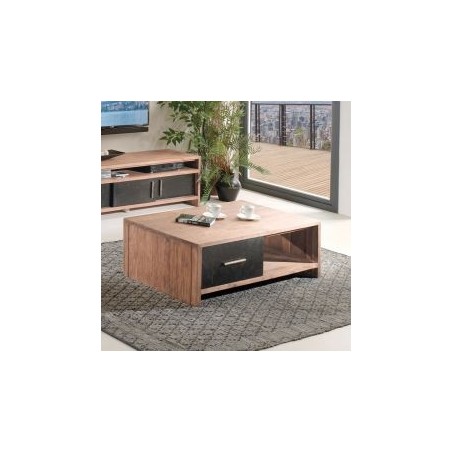 Table basse rectangulaire teck massif recyclé 123cm Zetta Casita