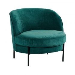 Fauteuil tissu vert design 74cm Casita Leoni HZFALEOVER 15