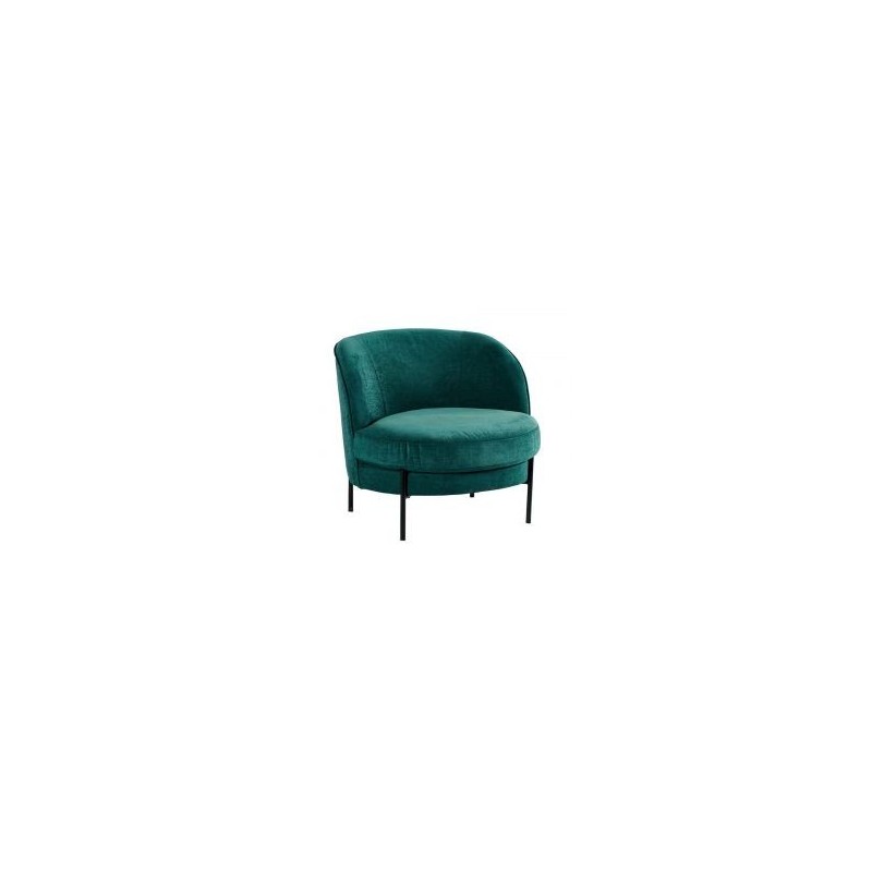 Fauteuil tissu vert design 74cm Casita Leoni HZFALEOVER 15