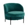 Fauteuil tissu vert design 74cm Casita Leoni HZFALEOVER 15