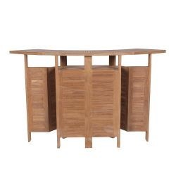 Bar extérieur teck massif pliant 180cm GARDEN