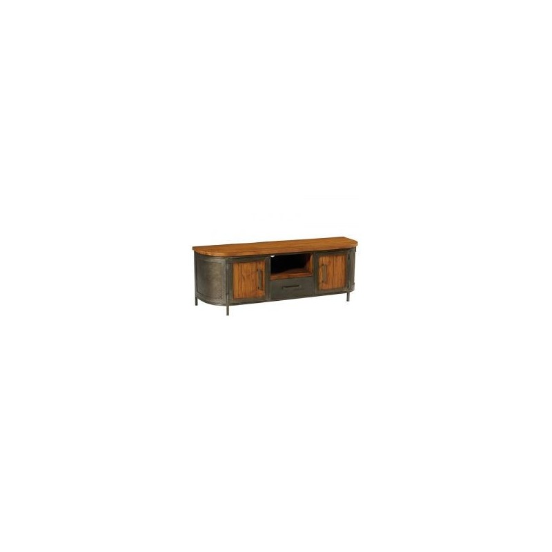 Meuble TV teck et fer 167cm Hepley Casita HEPTV160