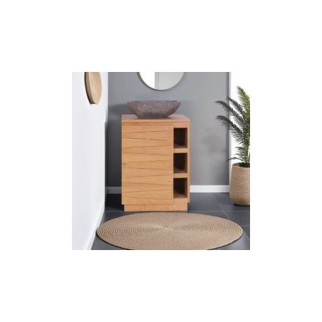 Meuble salle de bain 60 cm teck massif BAIN