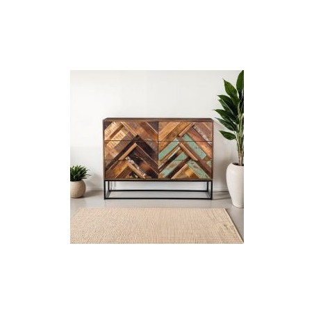 Commode bois et métal 110cm RITA Kayu Intérieur