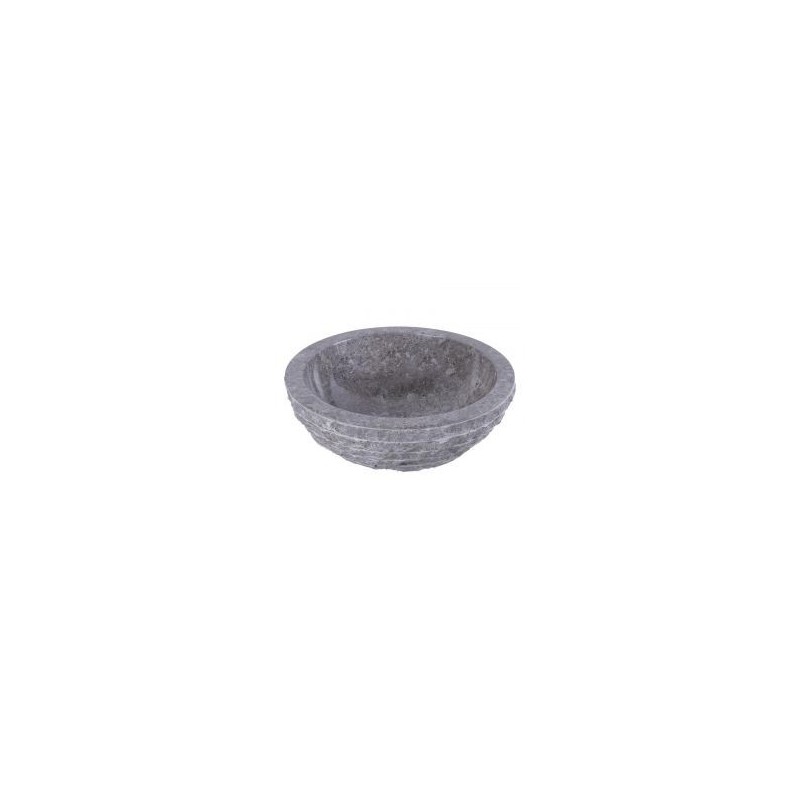 Vasque ronde à poser en marbre gris Ø40cm KC-M GREY