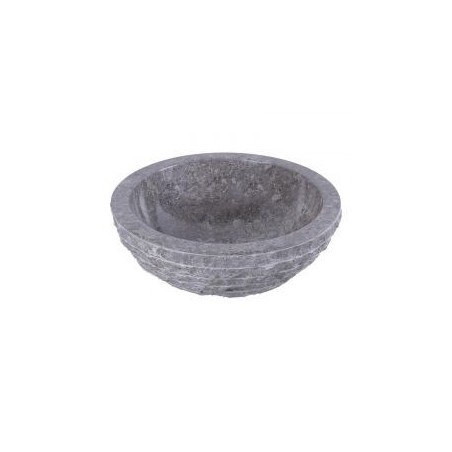 Vasque ronde à poser en marbre gris Ø40cm KC-M GREY