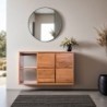 Meuble vasque salle de bain 100 cm suspendu teck massif SUSANE