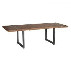 Table teck et métal 160/260cm Wales Casita WALTA160