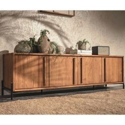 Grand meuble TV bois massif recyclé et métal 194cm d-bodhi OUTLINE